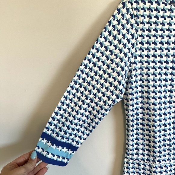 J.McLaughlin Geometric Pattern 3/4 Sleeve dress - Picture 5 of 8